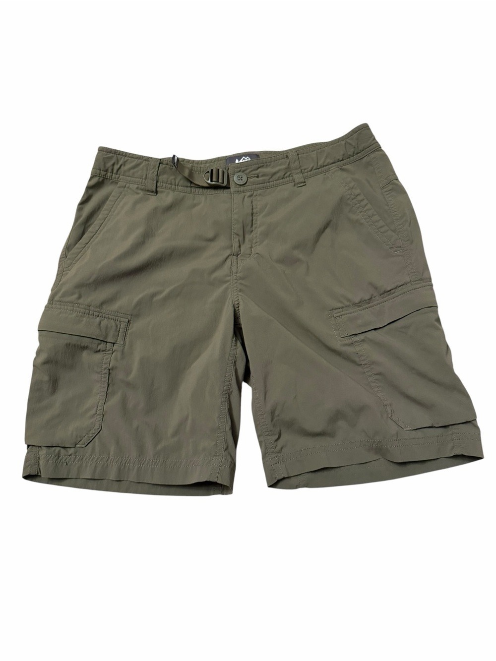 REI Co-op Women’s Sahara Olive Green Cargo Shorts 10 Hiking Camping Gorpcore